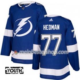 Tampa Bay Lightning Victor Hedman 77 Adidas 2017-2018 Blau Trikot Authentic - Kinder